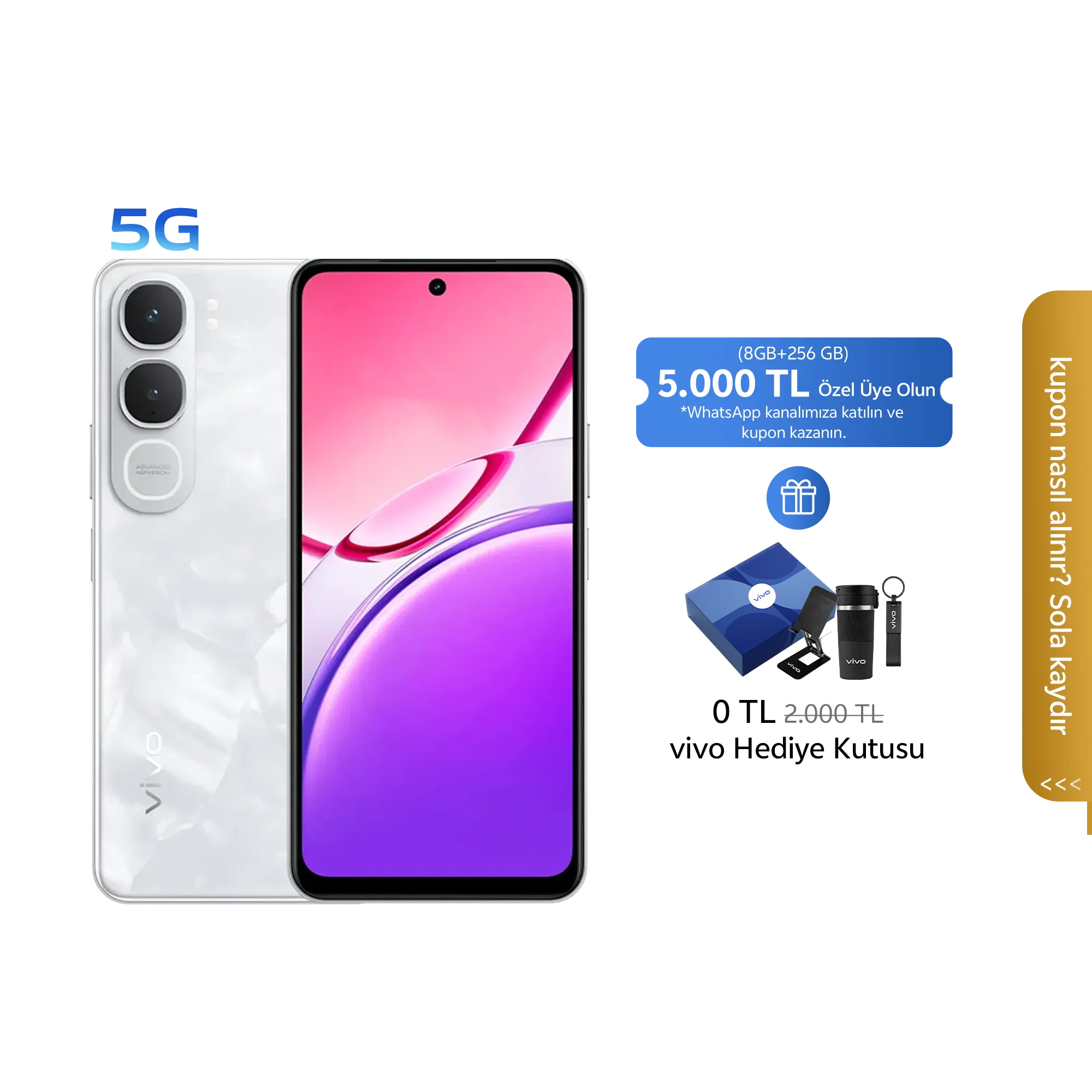 vivo Y31 5G Beyaz 8GB + 256GB_1