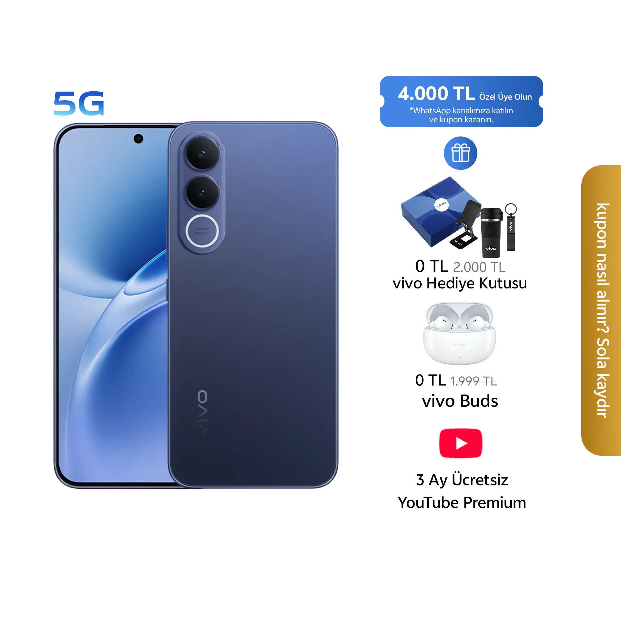 vivo V70 FE 5G Okyanus Mavisi 8GB+256GB_1